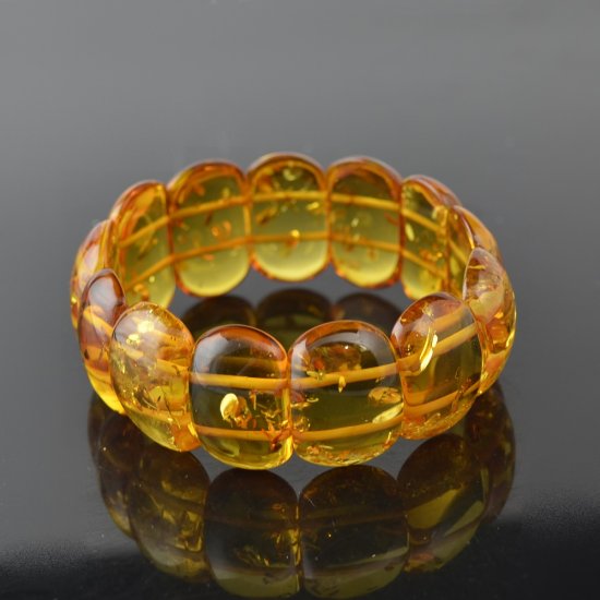 Cognac large natural Baltic amber new bracelet